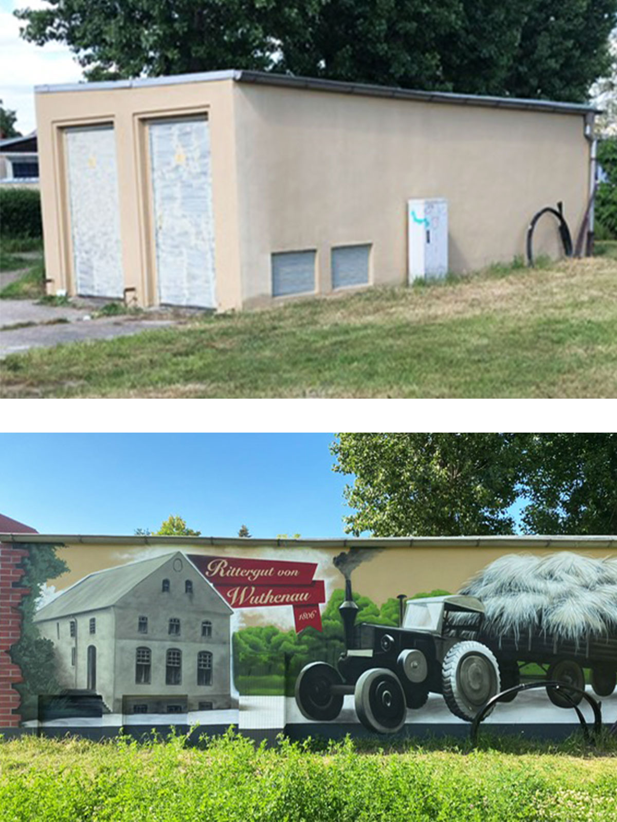 EXSpezial GmbH - Graffitischutz, Gebäudereinigung, Spezialreinigung, Oberflächenschutz, Renovierung, Umzugsservice, Schadensanierung - Referenzen - Trafohaus - Vorher / Nachher